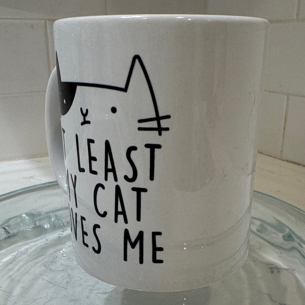Cat Mug “At Least My Cat Loves Me” - Picture 3 of 7